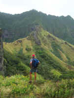 Erik contemplating a walk.jpg (86647 bytes)